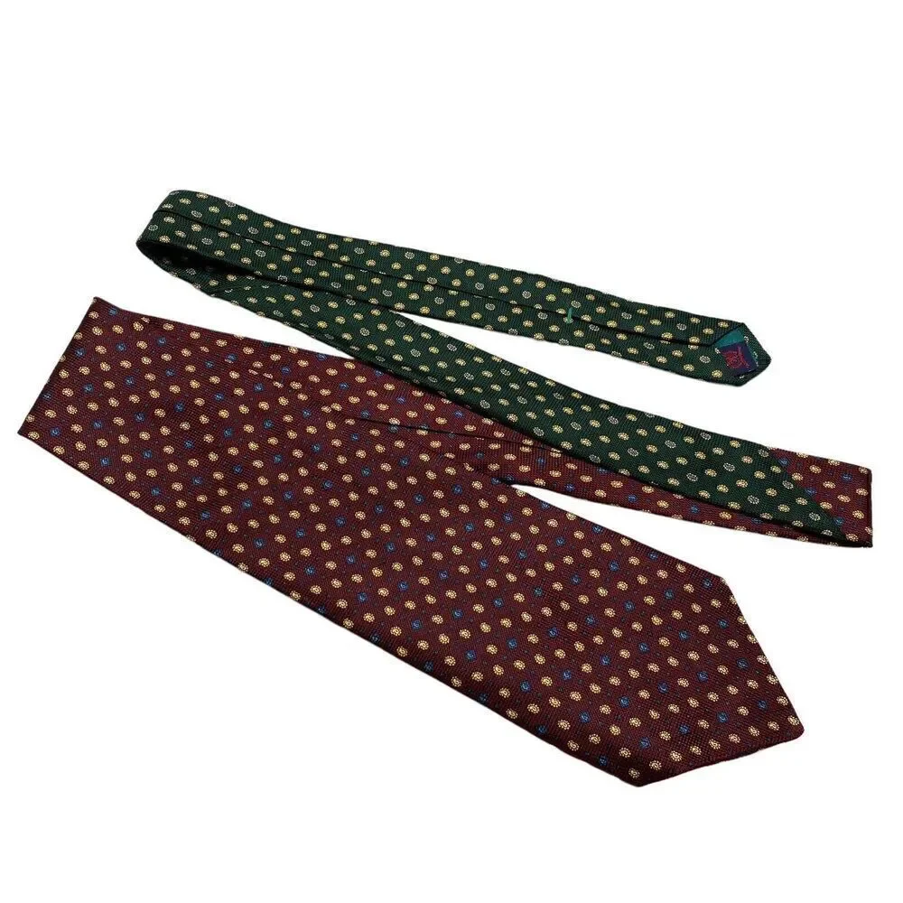 Tommy Hilfiger Tie Men's Maroon Golfers 100% Silk 57